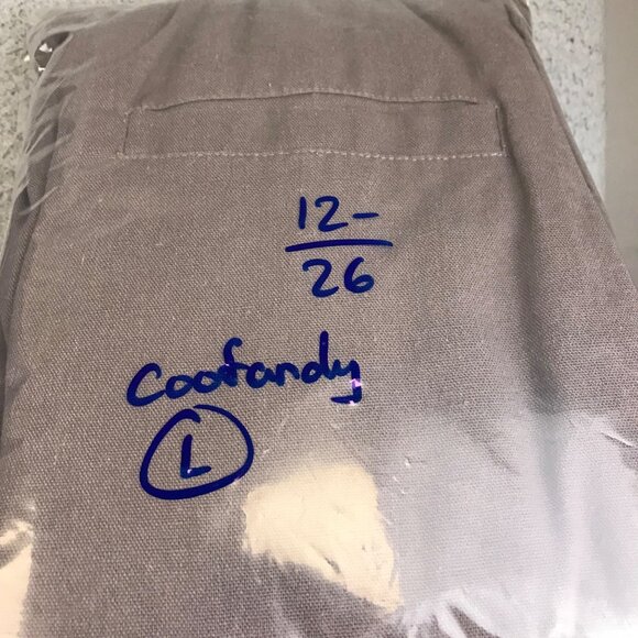 Coofandy Pants Womens Large Brown Cotton Elastic Waist Drawstring Straight Leg - Picture 9 of 9